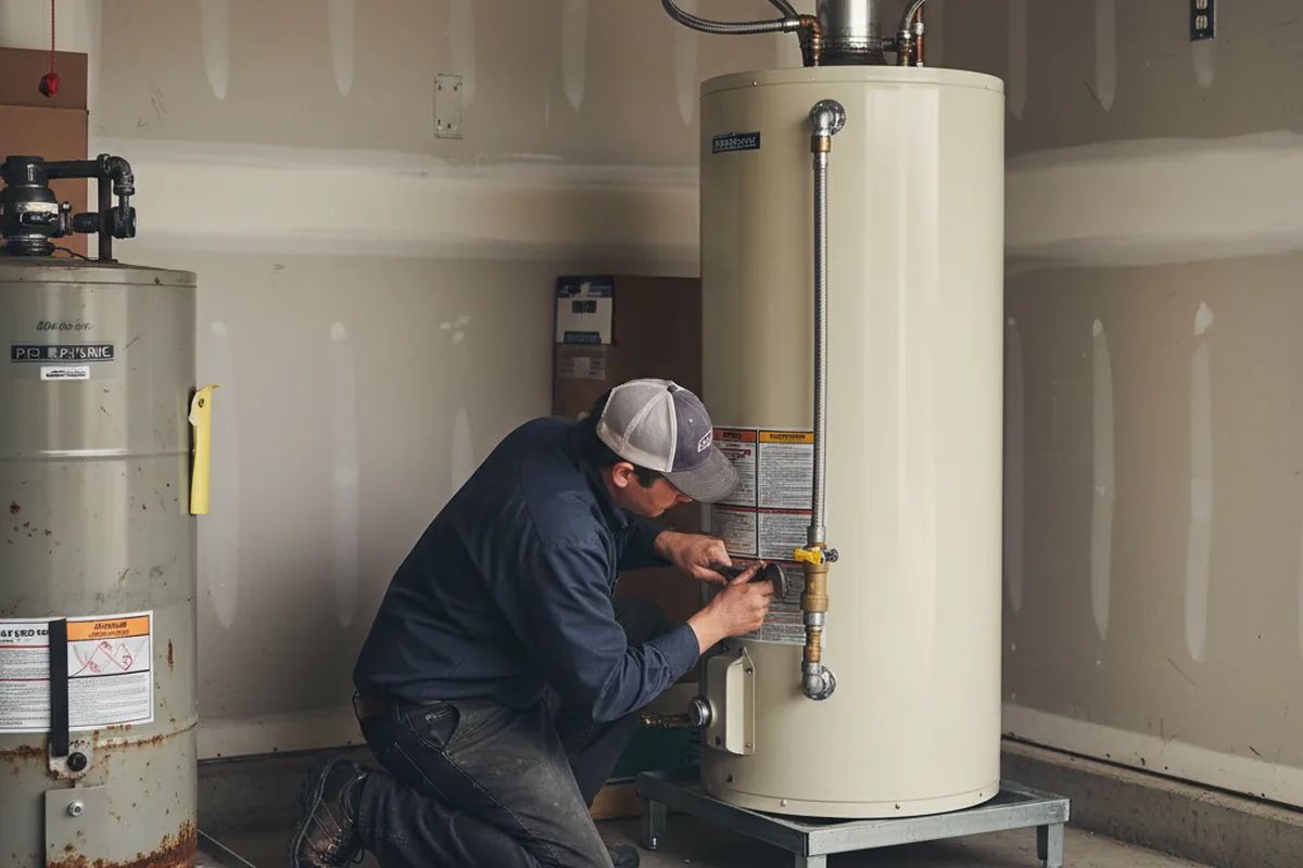 Water heater and shutoff valve replacement in Fallon
