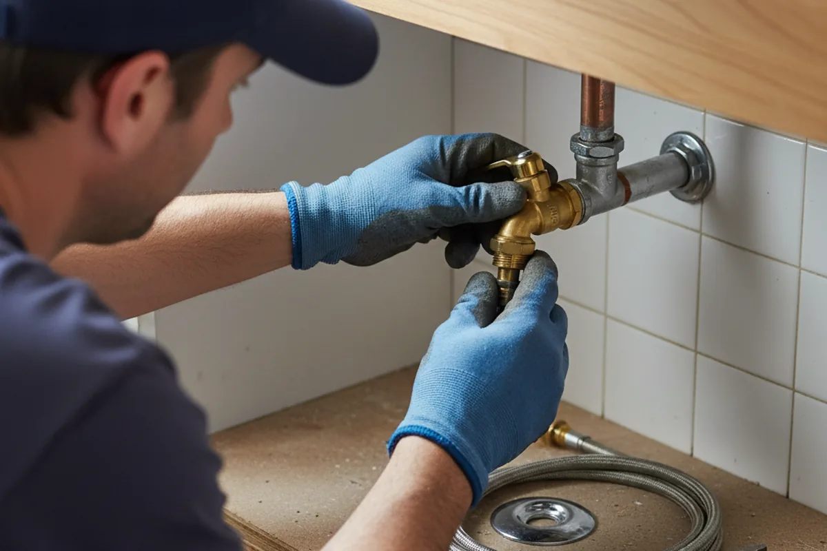 Shutoff valve and fitting work during Repiping in Fallon